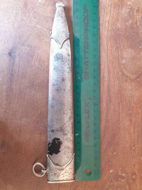 Original German WW II storm troopers officers dagger and scabbard.